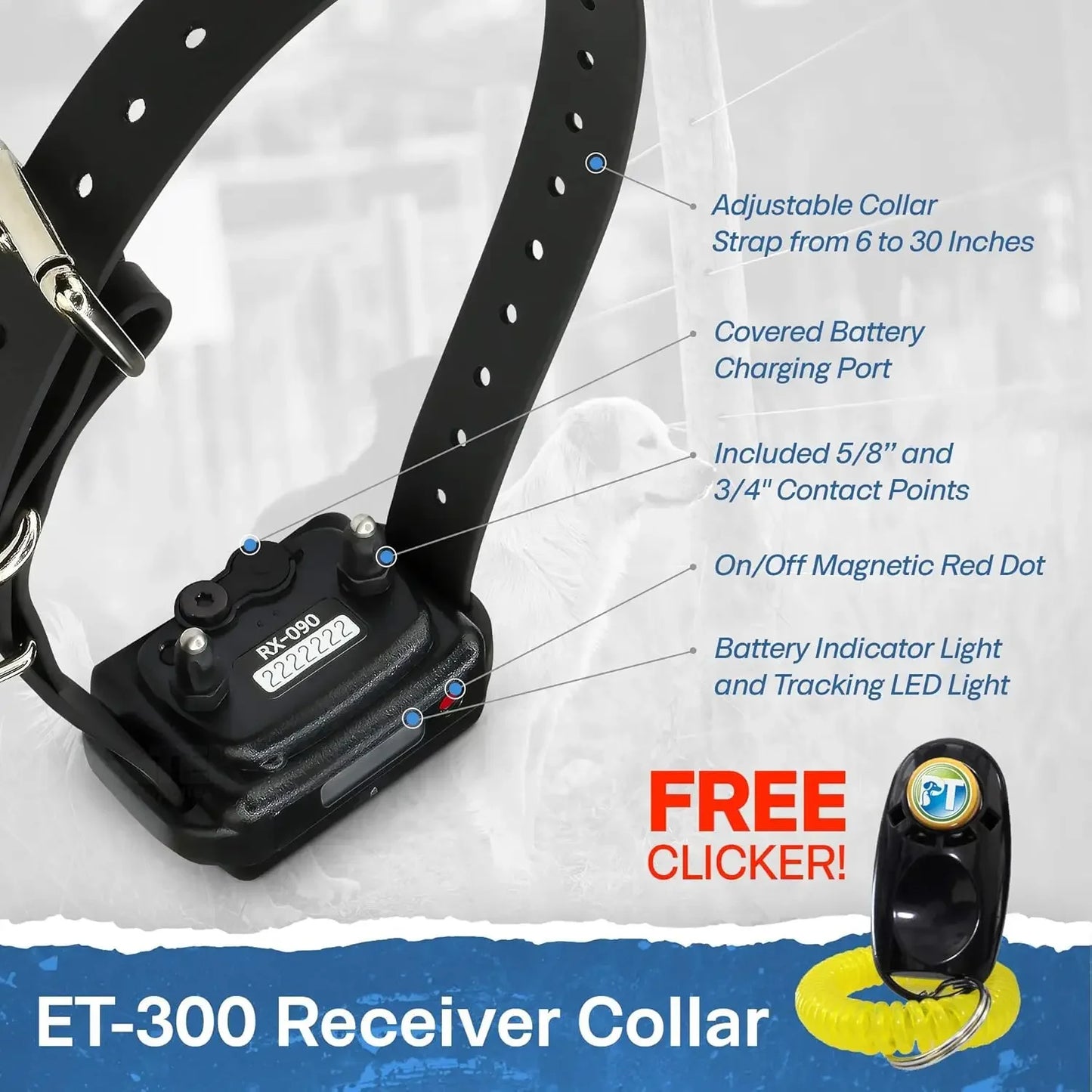 ET-300 Mini E CollarTraining with Remote - 1/2 Mile Range