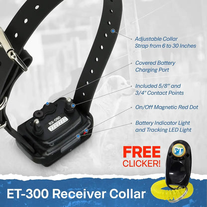 ET-300 Mini E CollarTraining with Remote - 1/2 Mile Range