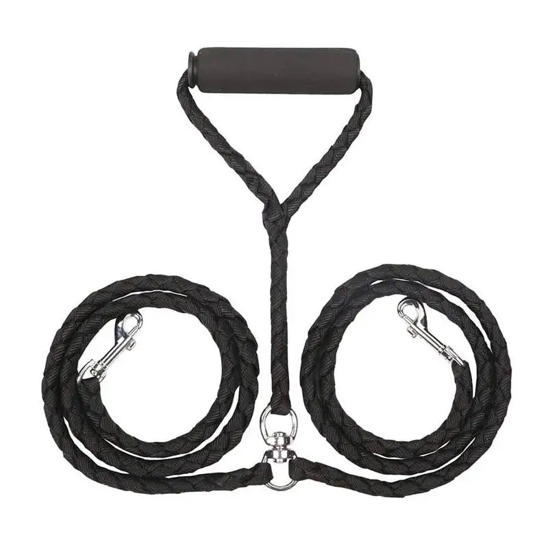 1.4m Pet Double Leash 2 Way Couplers Elastic Extended