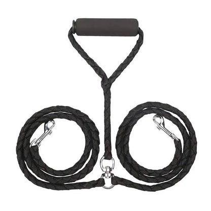 1.4m Pet Double Leash 2 Way Couplers Elastic Extended