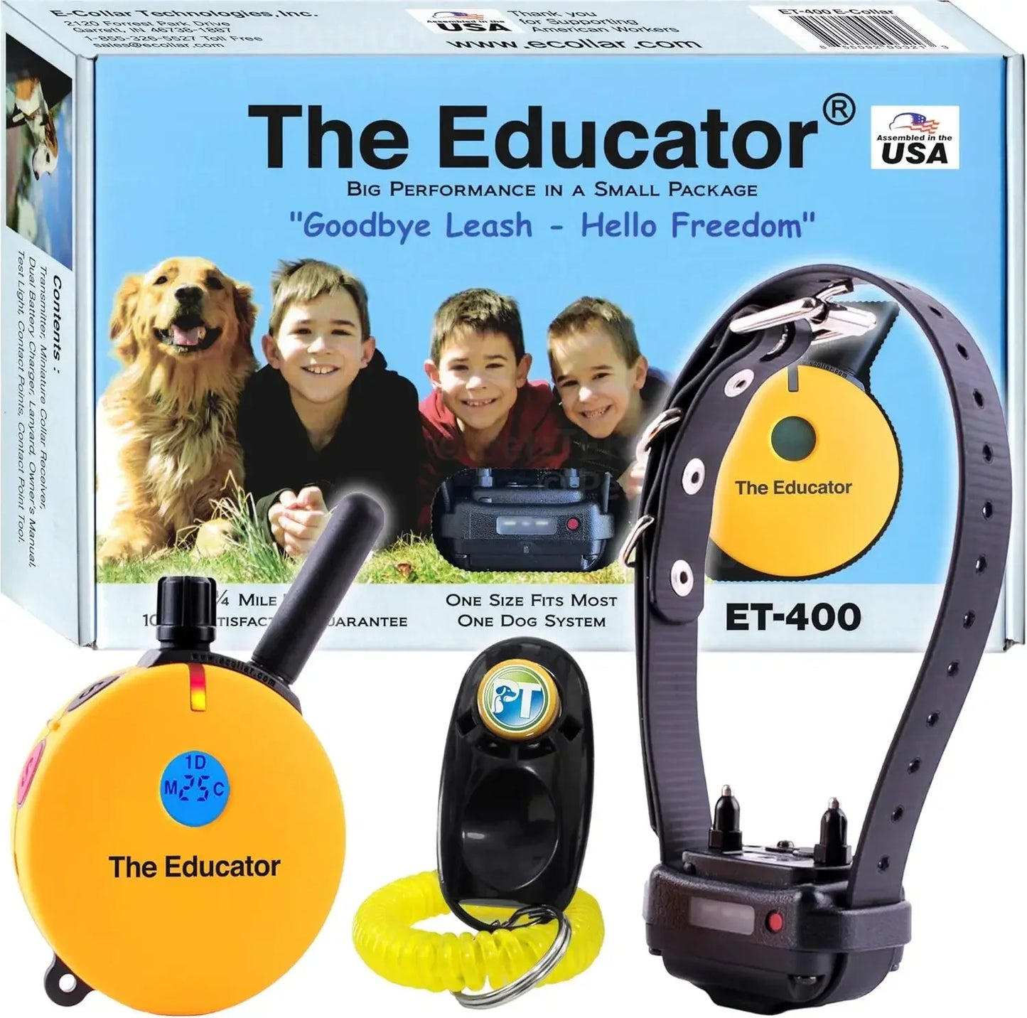 ET-400 E Collar for Dog Training with Remote - 3/4 Mile Range Waterproof