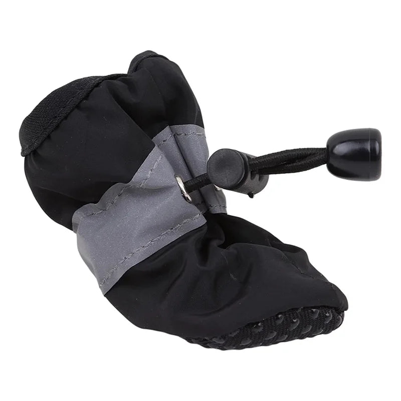4Pcs Boots Waterproof Non-slip Sole with Reflective Strip
