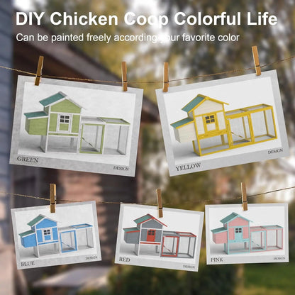 Outdoor Chicken Coop for 2-4 Chickens Wooden House