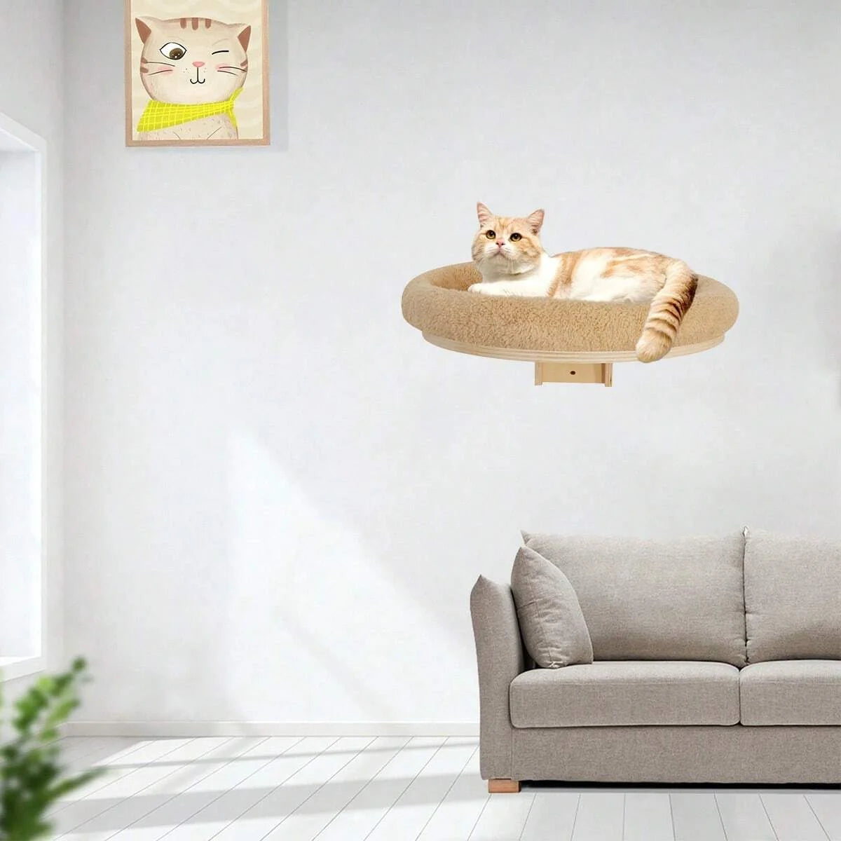 Wall Mounted Solid Wooden Furniture For Climbing