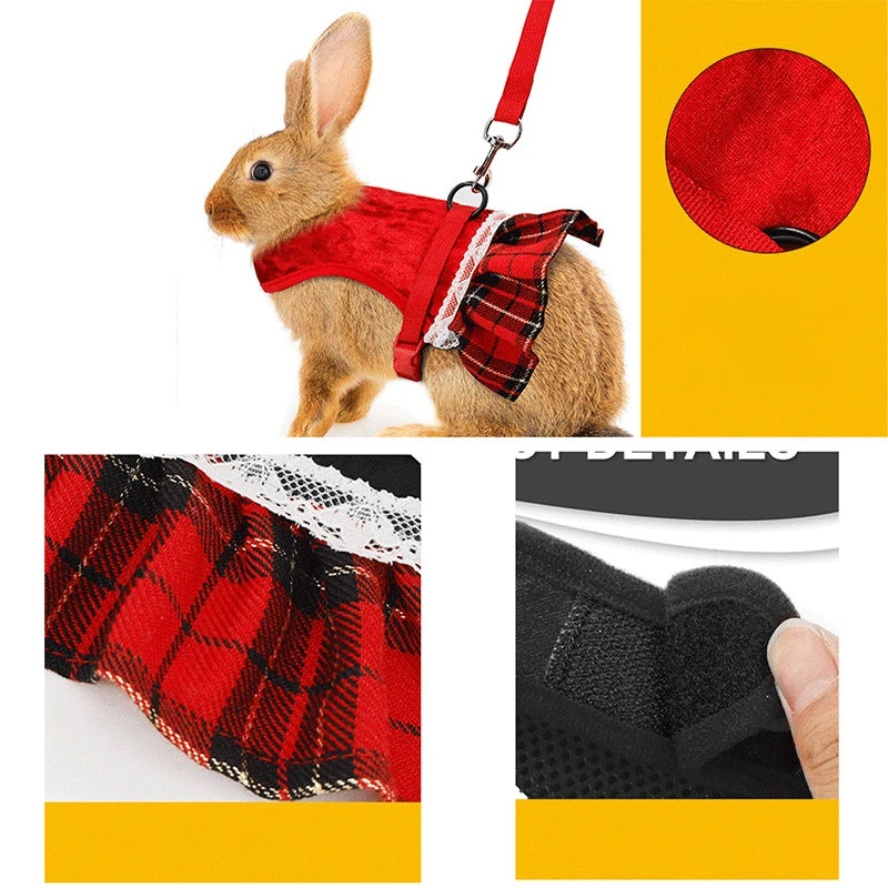 Cute Rabbit Chest  Harness with Leash