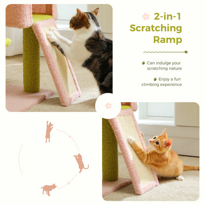 Flower Cat Tree Multi-Level Tower with Sisal