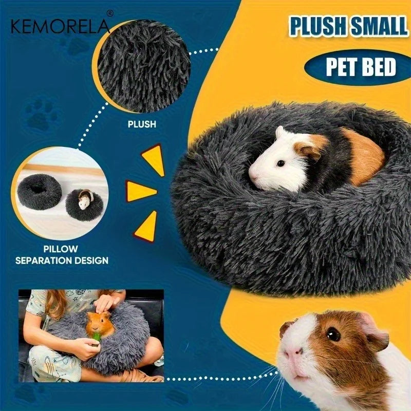 Plush Small Animal Nest Bed | Ultra-Soft, Non-Slip & Insulated | 30cm | Hamsters, Guinea Pigs & More Perfecsy