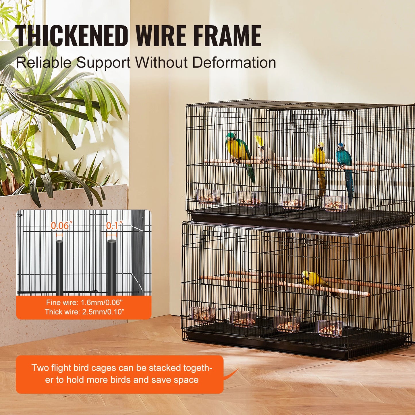30In Flight Bird Cage Stackable