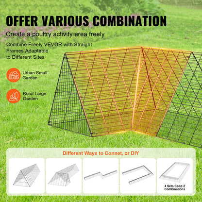 Chicken Tunnels 157.5 x 39.4 x 24.2  for Yard Portable