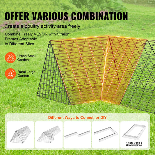 Chicken Tunnels 157.5 x 39.4 x 24.2  for Yard Portable