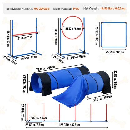 Dog Agility Training Equipment 4 PCS Set