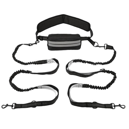 Hands Free Reflective Leash with Waist Bag