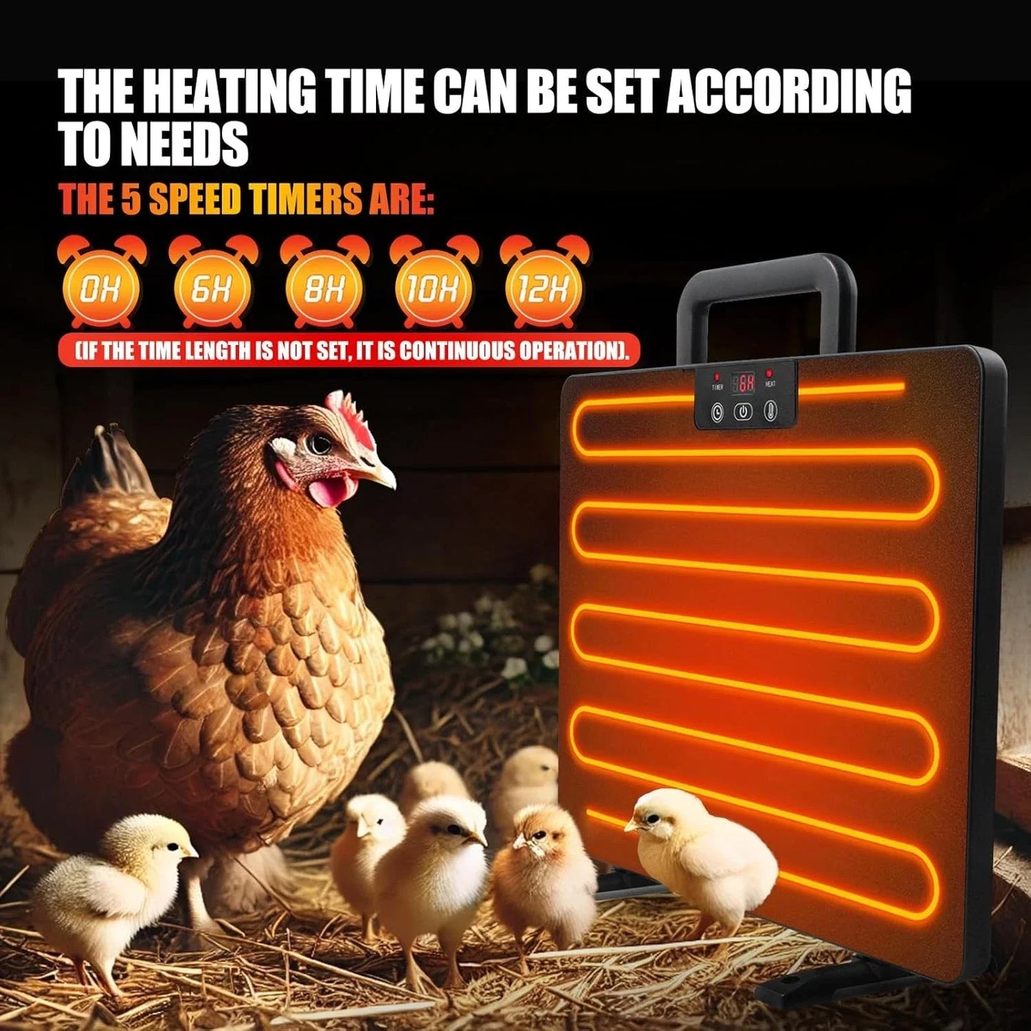 1PC Chicken Coop Thermostatic Heating Panel