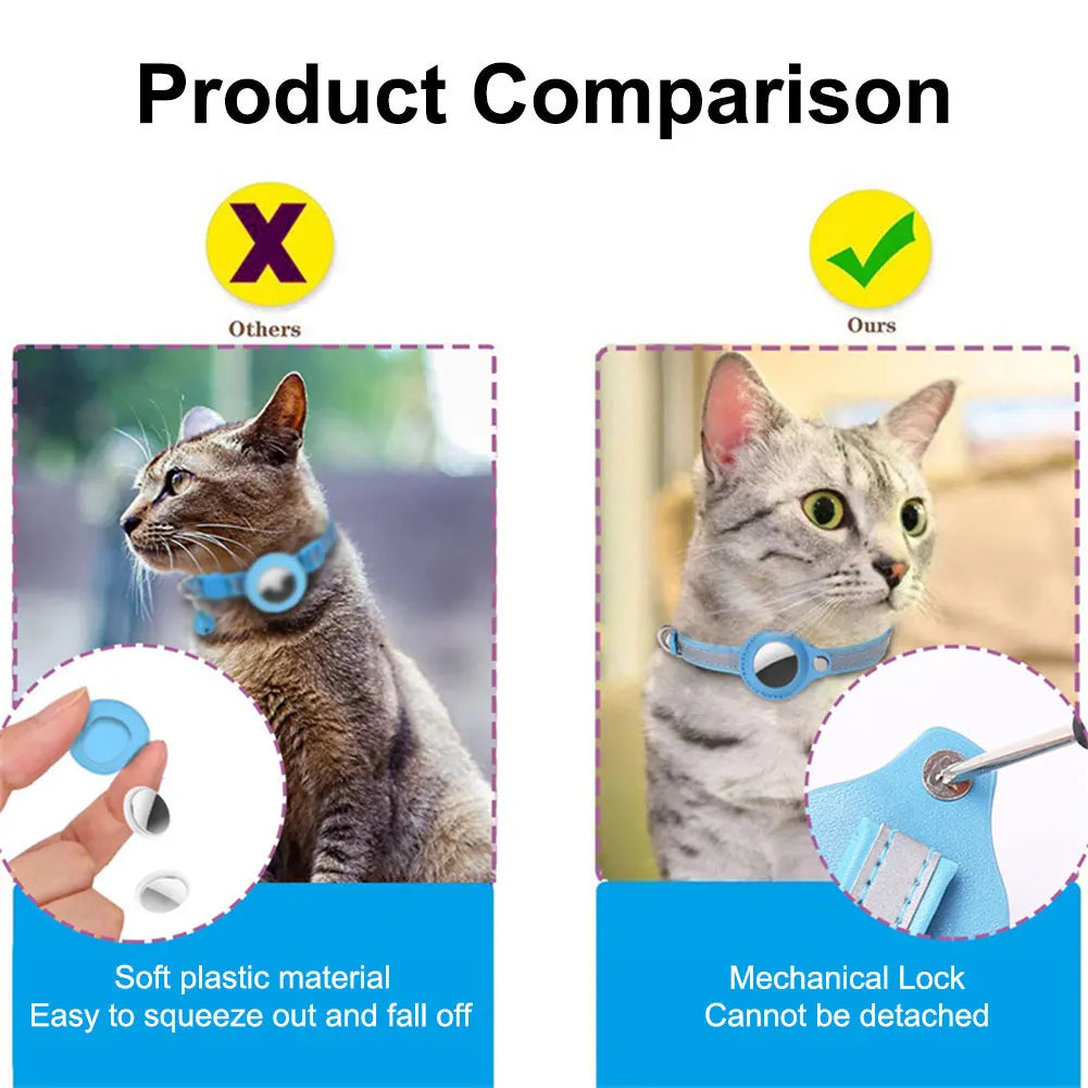For Apple AirTag Cat Collar Adjustable