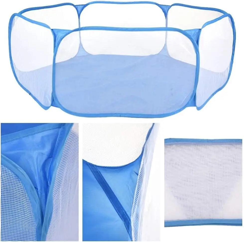 Foldable Transparent Exercise Fence Indoor Outdoor Small Animal