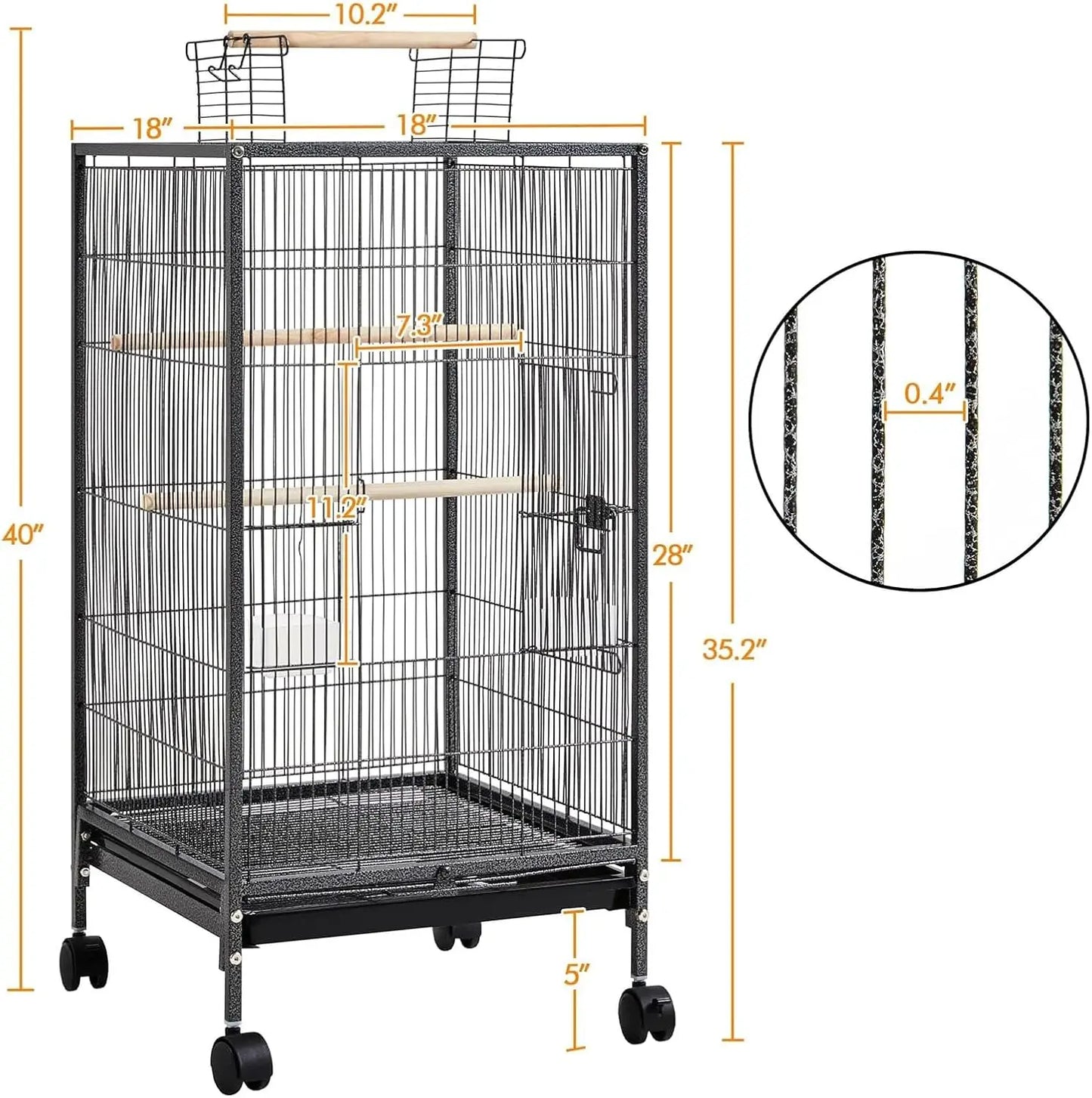 101cm Large Bird Cage Play Open Top