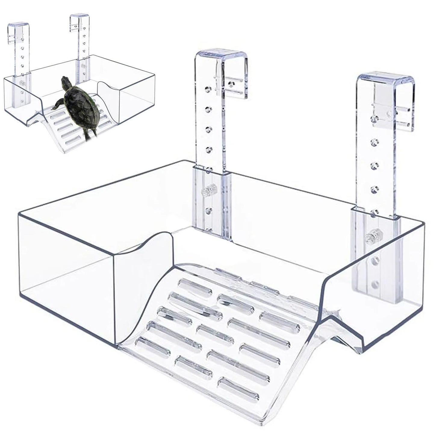 Floating Turtle Basking Platform Transparent Perforated
