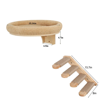 Wall Mounted Solid Wooden Furniture For Climbing