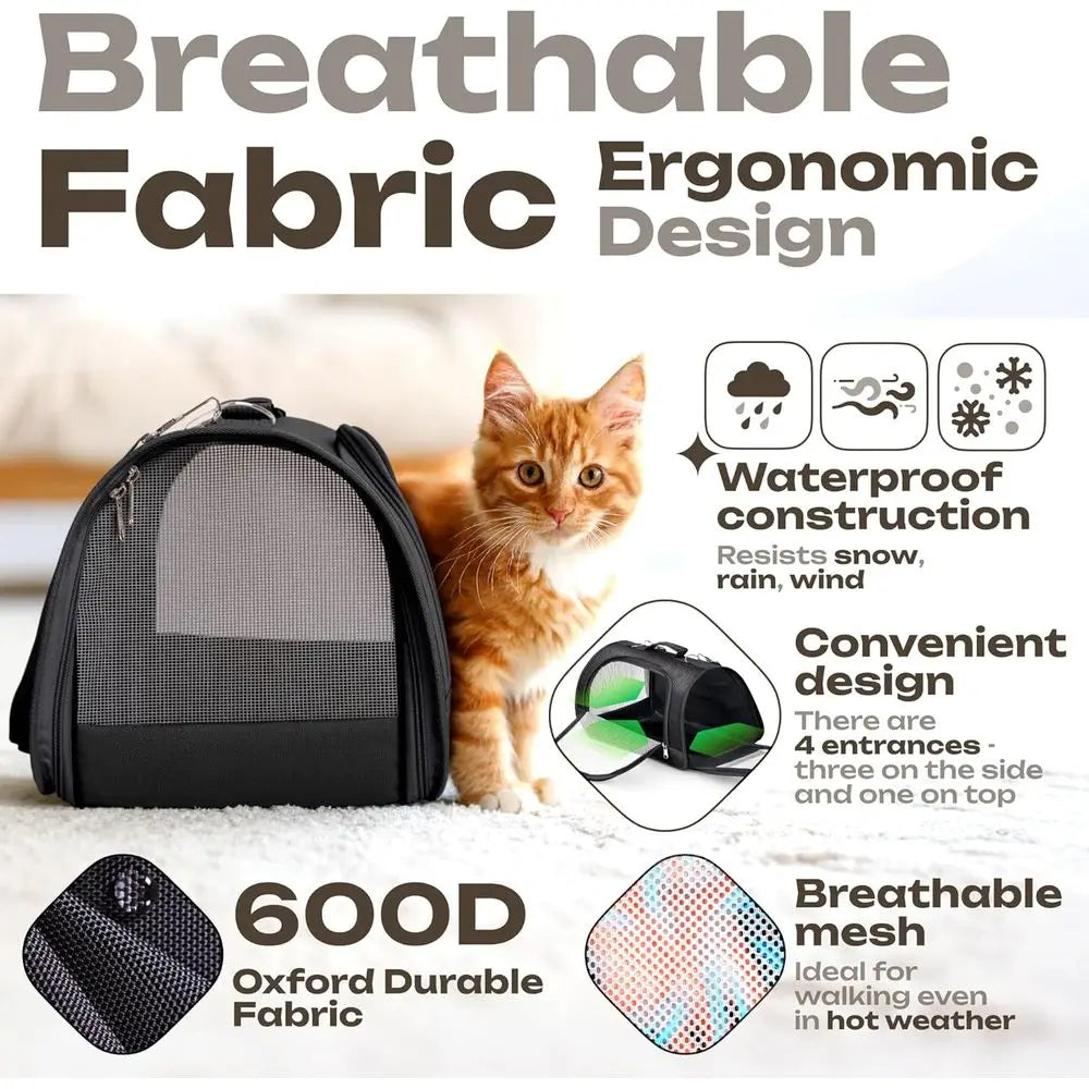 Small Pet Carrier for Cats, Rabbits, Guinea Pigs – Airline Approved