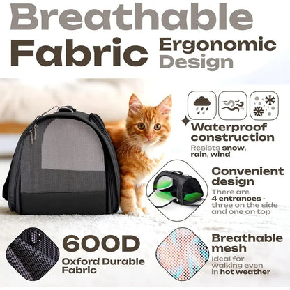 Small Pet Carrier for Cats, Rabbits, Guinea Pigs – Airline Approved