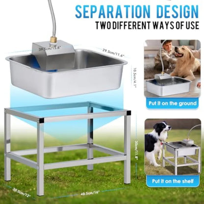 3Gal Automatic Dog Water Bowl for Outdoors