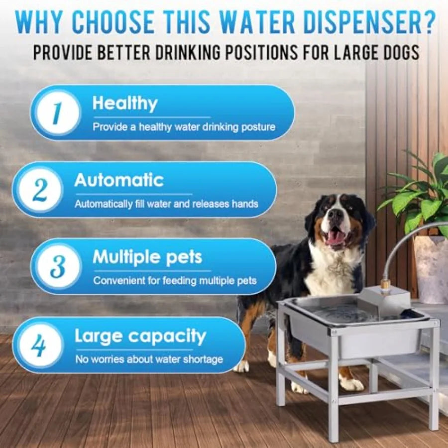 3Gal Automatic Dog Water Bowl for Outdoors