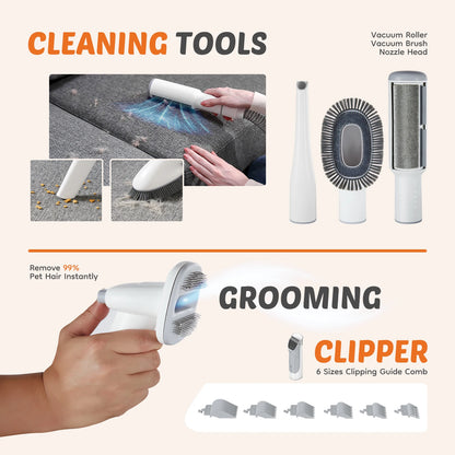 2.5L Professional Pet Grooming Vacuum Kit 3 Modes