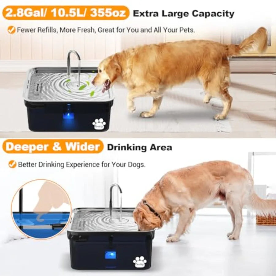 2.8Gal/10.5L Water Fountain Stainless Steel Super Quiet