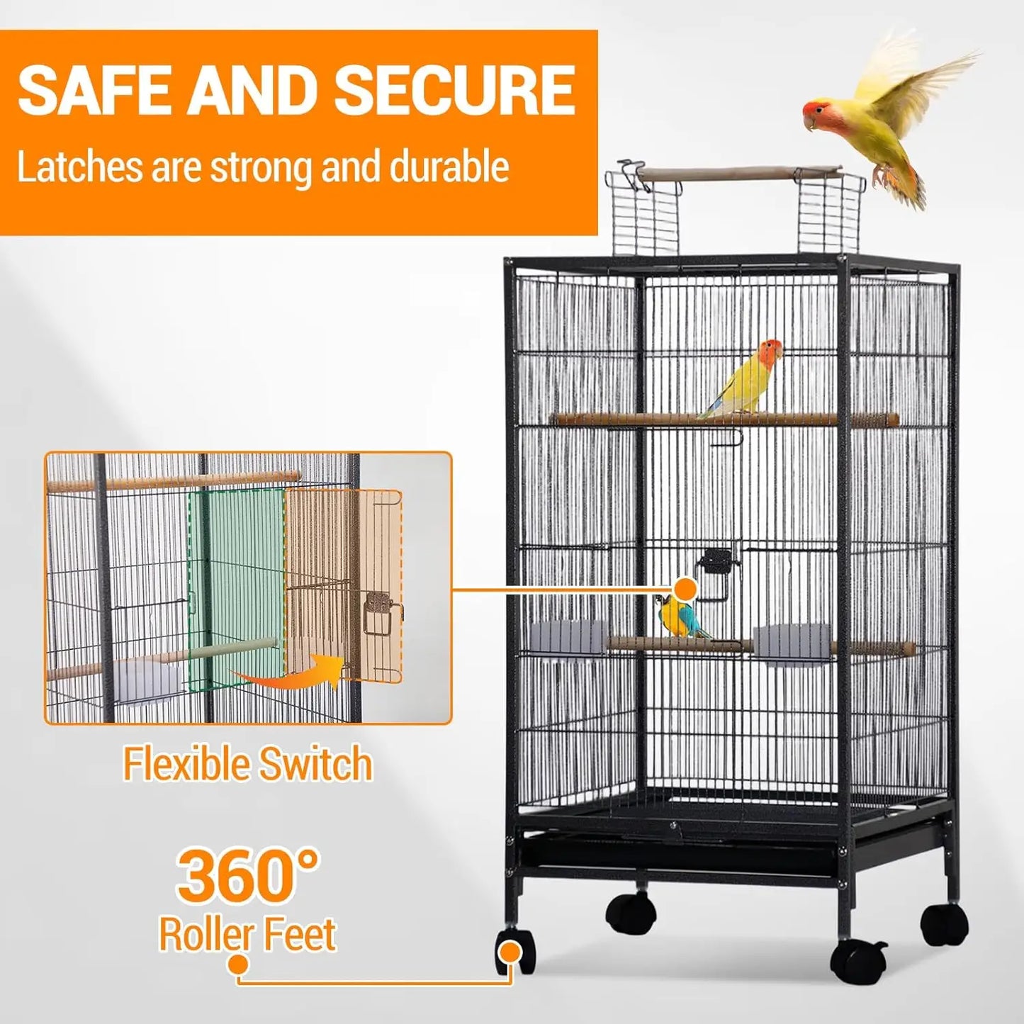 101cm Large Bird Cage Play Open Top