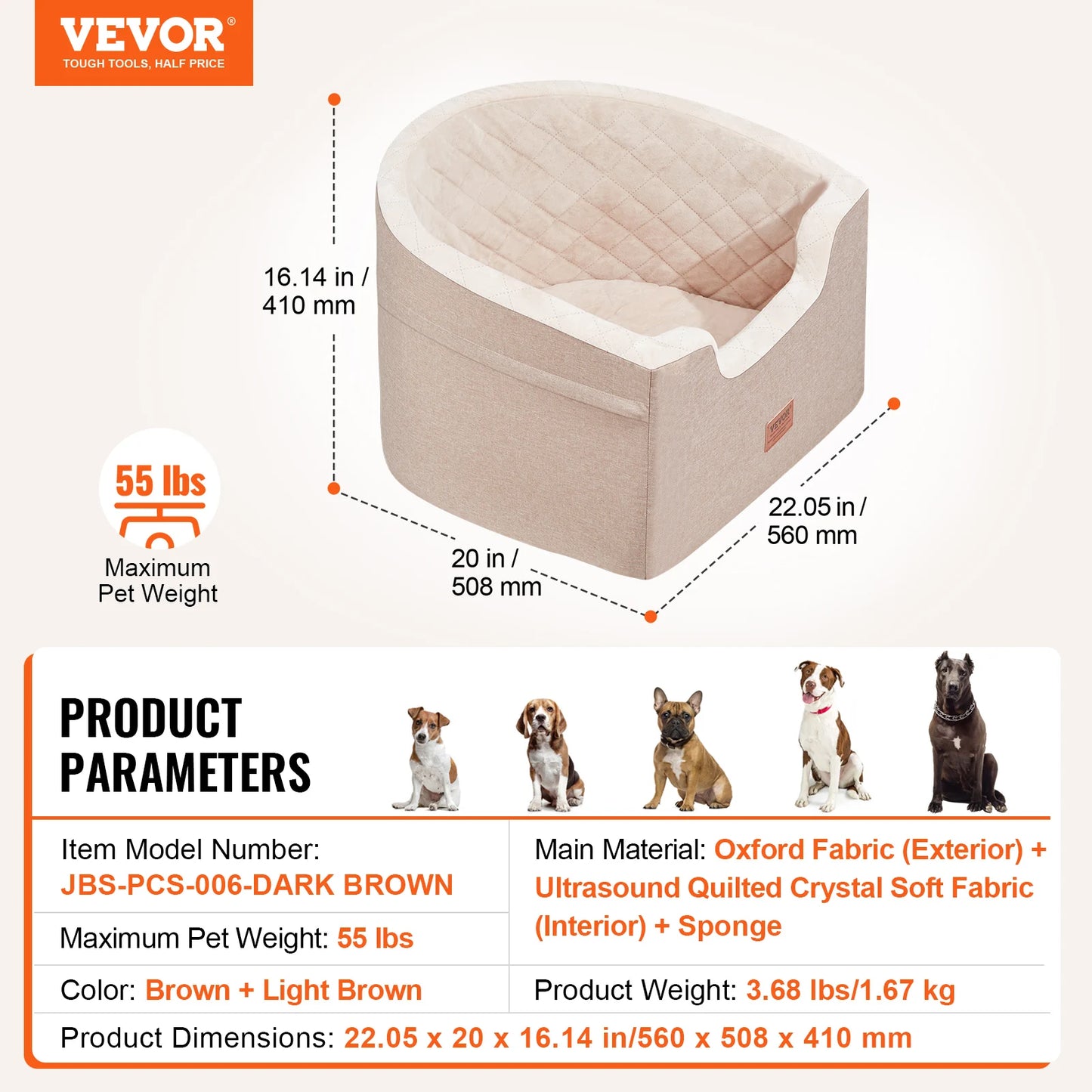 Dog Car Seat Waterproof Booster Seat