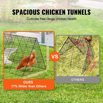 Chicken Tunnels 157.5 x 39.4 x 24.2  for Yard Portable