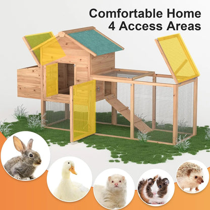 Outdoor Chicken Coop for 2-4 Chickens Wooden House