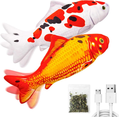 2 Pack 9" Floppy Fish Cat Toys SilverVine and Catnip