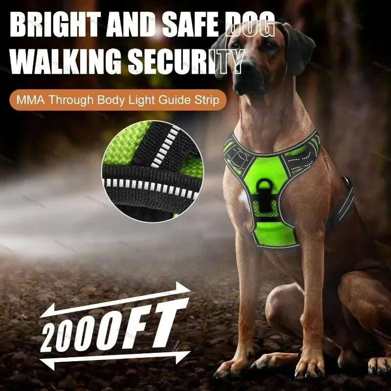 Led Dog Harness  Adjustable Rechargeable