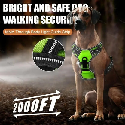 Led Dog Harness  Adjustable Rechargeable