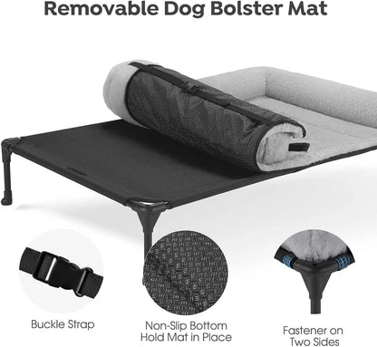 Elevated Orthopedic  Bed with Fluffy Bolster