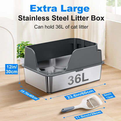 Stainless Steel Cat Litter Box