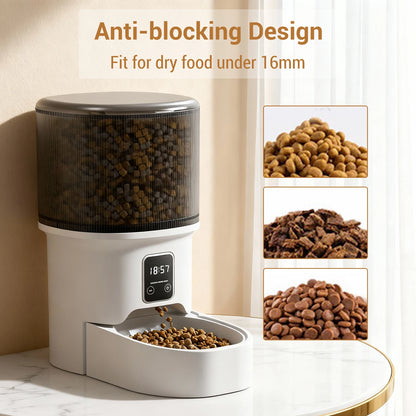 Programmable 4L Automatic Pet Feeder Up to 6 Meals Daily