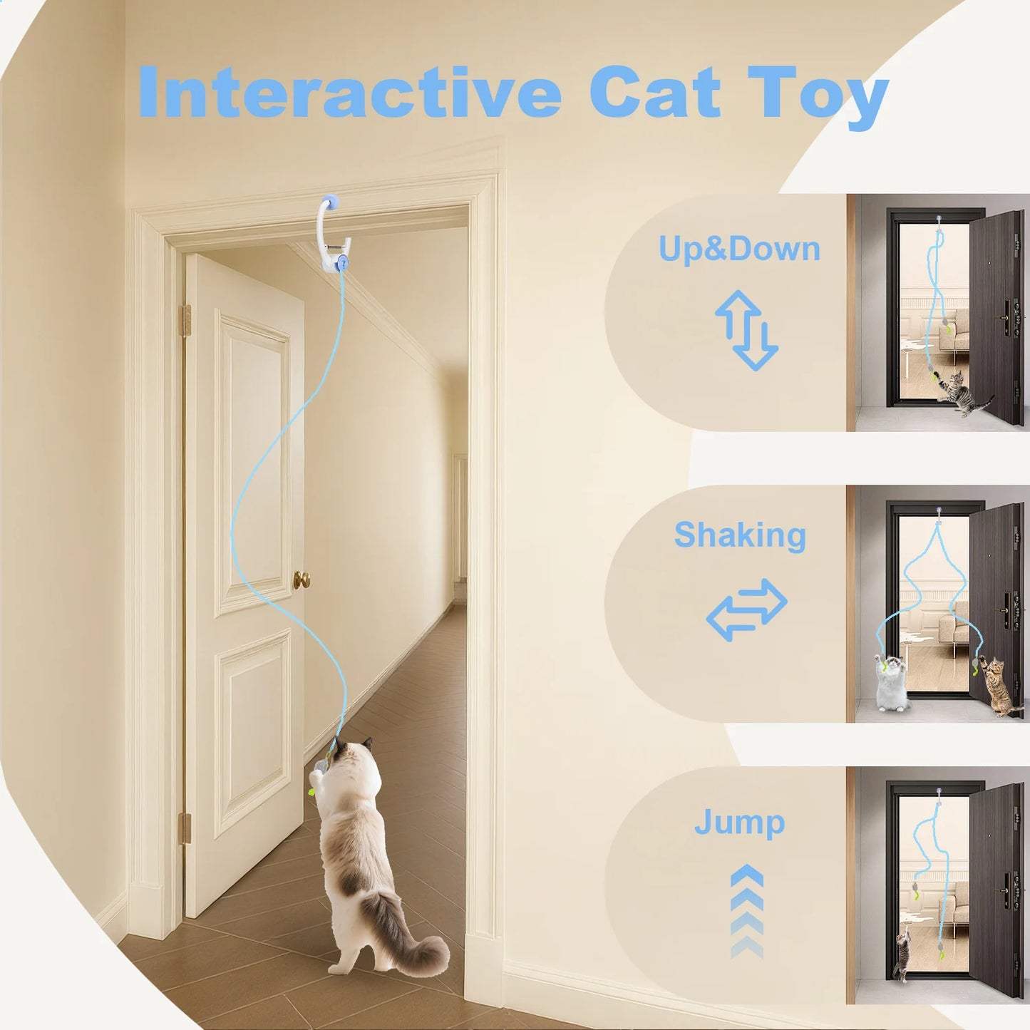 Electric Door Hanging Cat Toy USB Rechargeable