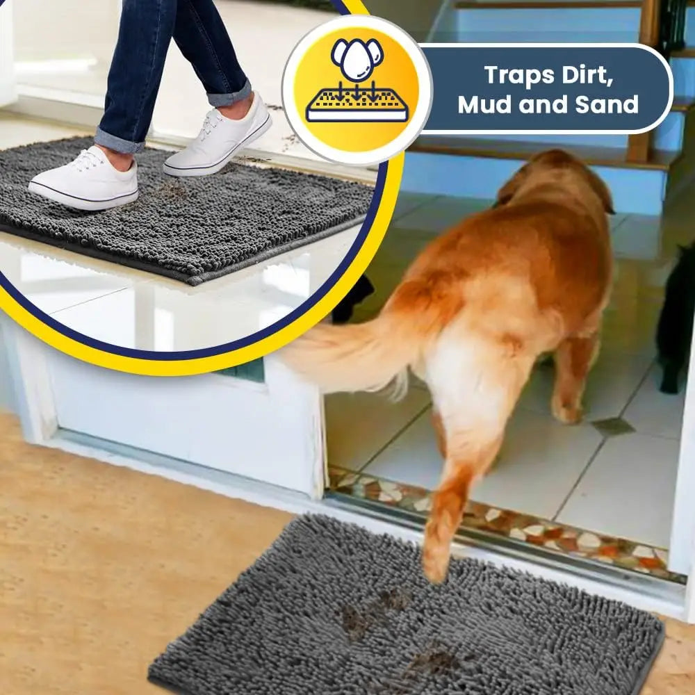 Super Absorbent Microfiber Door Mat for Muddy Paws