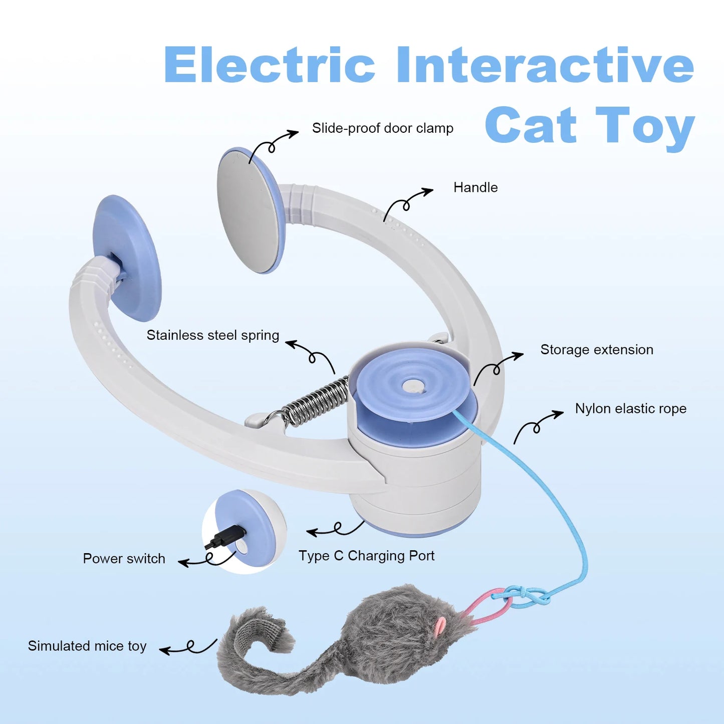 Electric Door Hanging Cat Toy USB Rechargeable