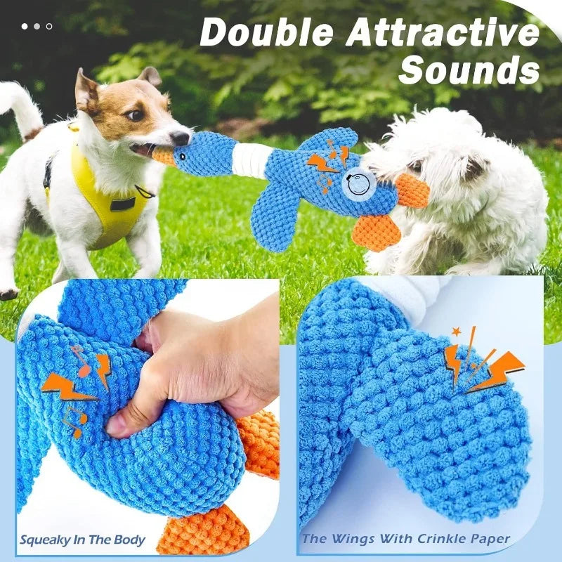 Indestructible Toy for Aggressive Chewers, Squeak Toy, Interactive