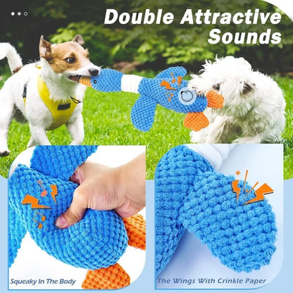 Indestructible Toy for Aggressive Chewers, Squeak Toy, Interactive