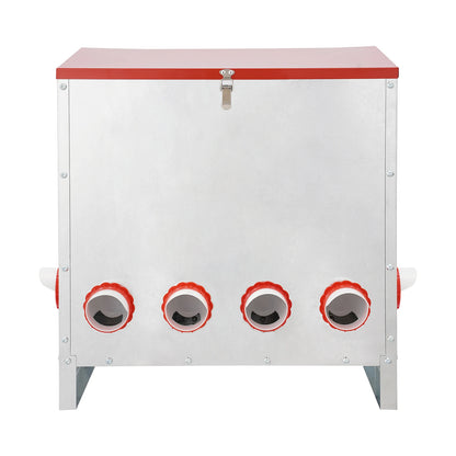 10 Ports Galvanized Metal Chicken Feeder 66.14LBS