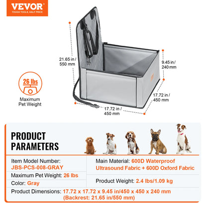 Dog Car Seat Waterproof Booster Seat