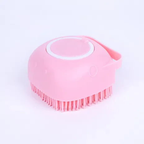 2-In-1 Pet Bath & Massage Brush With Shampoo Storage