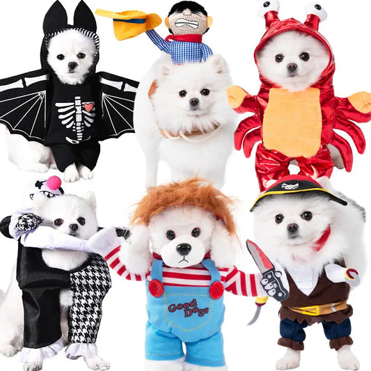 Funny Halloween dagger costume for dogs and cats, knife-holding design