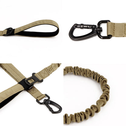 Military Adjustable Leash Quick Release With 2 Control Handle