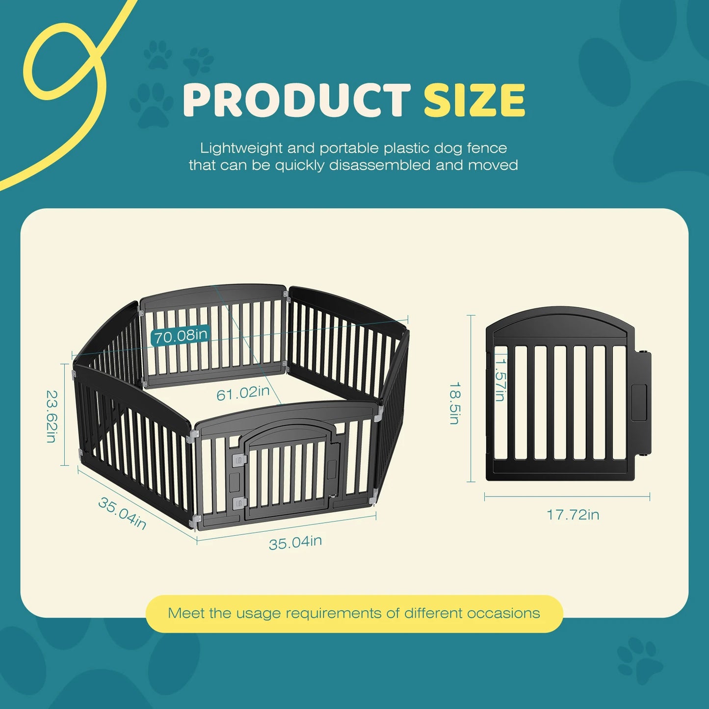 Plastic 6 Panel  Playpen