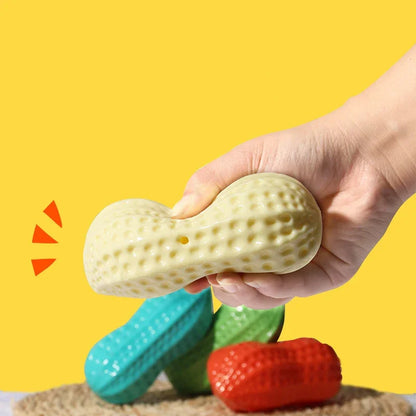 Chewing Toy Peanut Squeaking Anti Bite Rubber